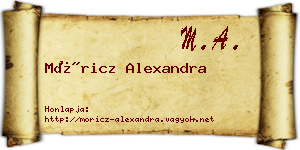 Móricz Alexandra névjegykártya