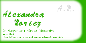 alexandra moricz business card